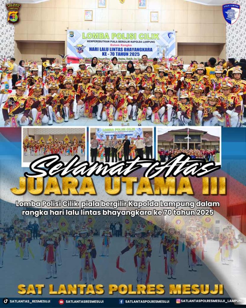 Pocil Polres Mesuji berhasil menyabet juara Umum III